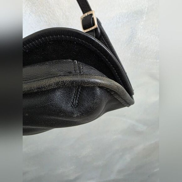 Vintage Coach Hippie Flap Bag Black 9134 12.5x10 Sling - Picture 9 of 16